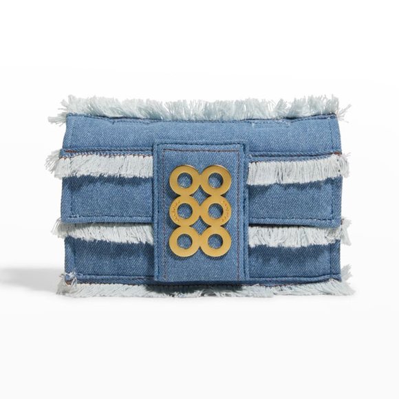 KOORELOO Amalfi Clutch Fringe Denim Crossbody Bag - Picture 5 of 15